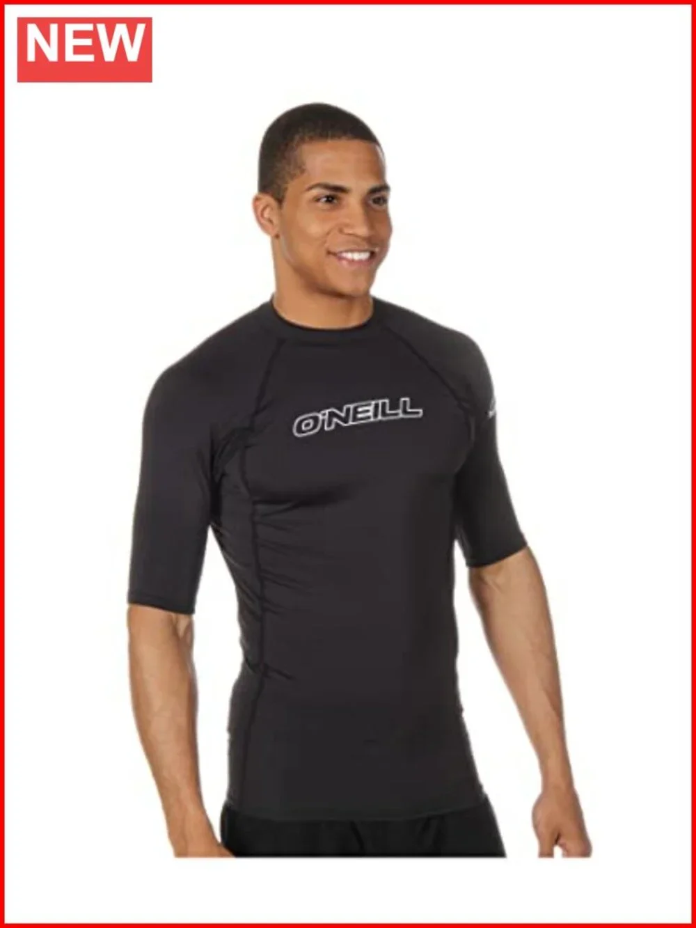 UPF 50+ Short Sleeve Rashguard for Men Surfing Swim Shirt